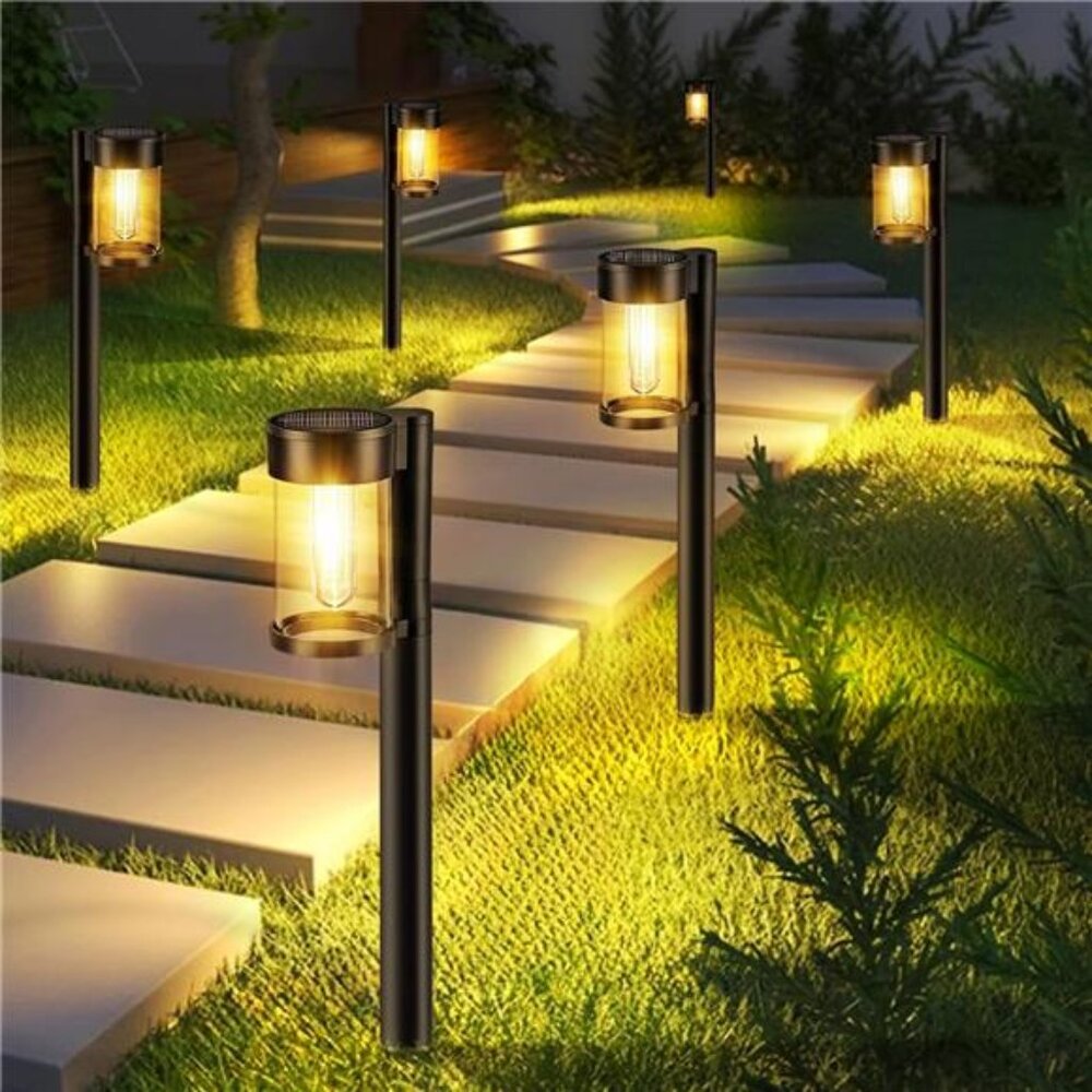 Solar Pathway Lights Outdoor 10 Pack Waterproof Garden Yard Walkway Lights